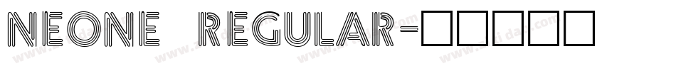 Neone Regular字体转换